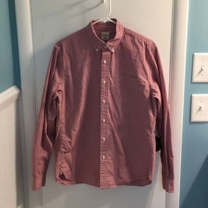 Mens Cotton Canvas Casual Dress Shirt Lands End M